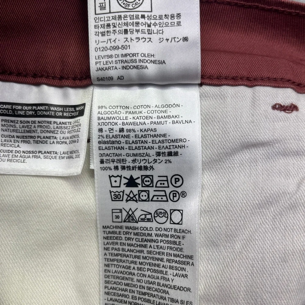 Levi's‎ Hybrid Trouser Pants Men's Brick Red Casual Everyday Comfort Boho Sz 32